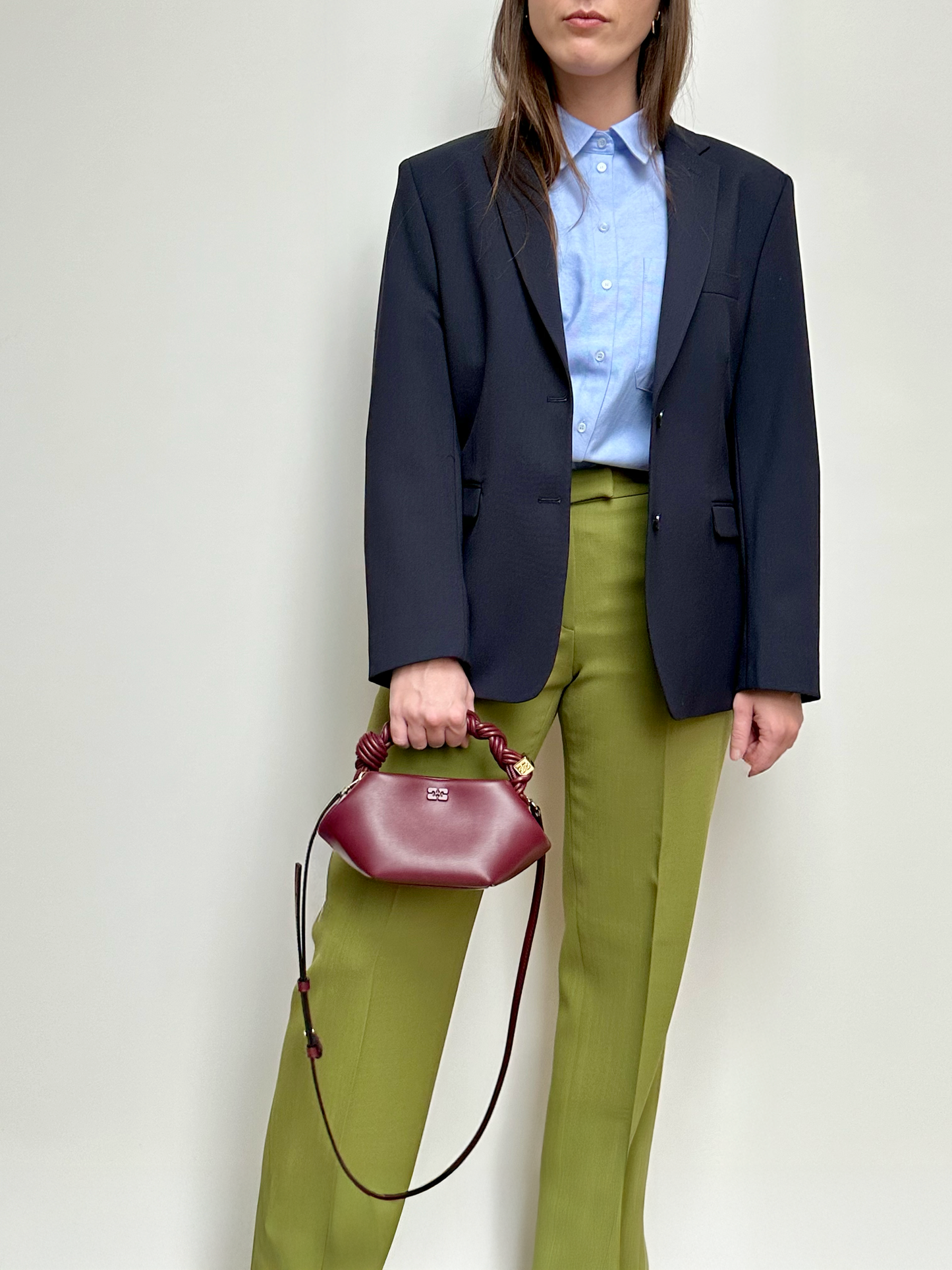 Rechte geklede groene broek - lémoni