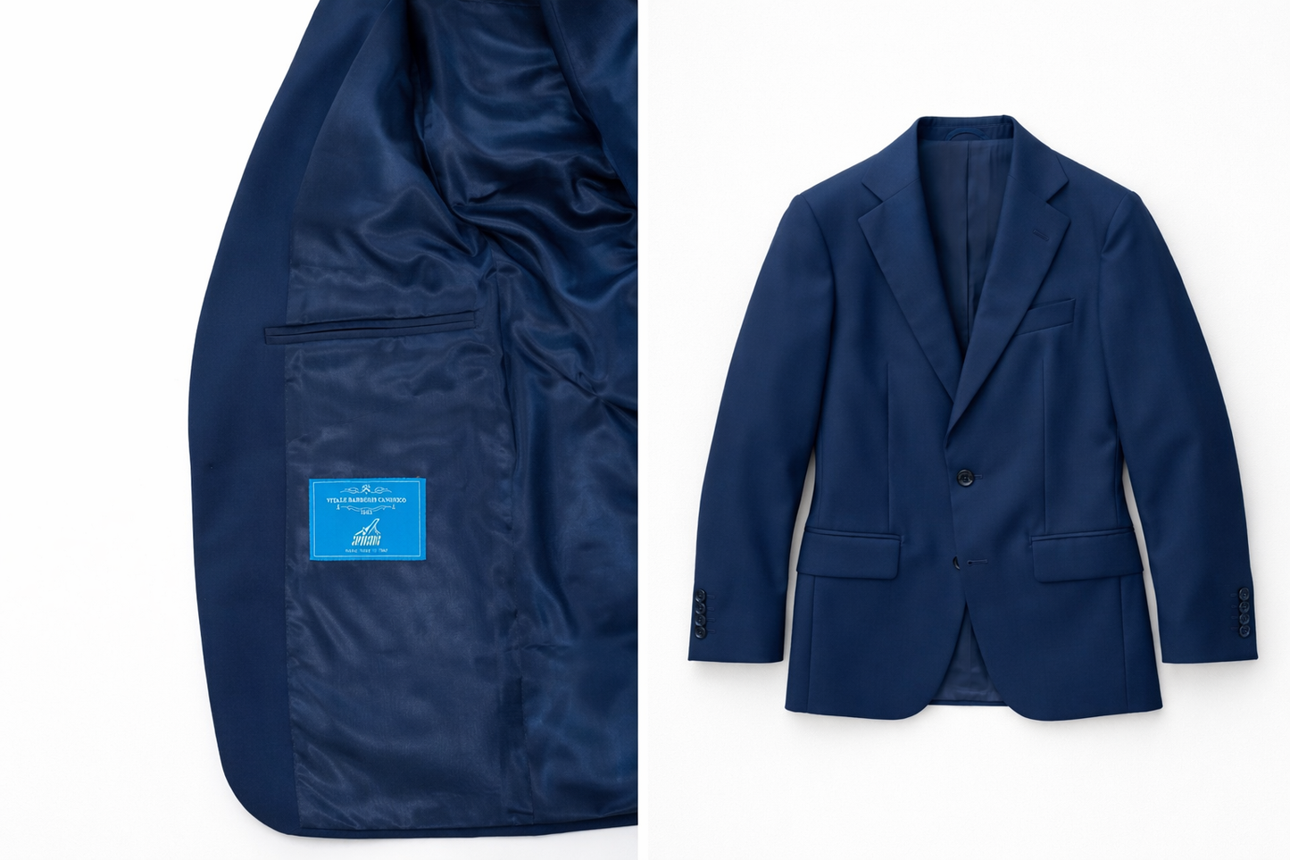 DONKERBLAUWE RECHTE BLAZER - PIÈCE UNIQUE