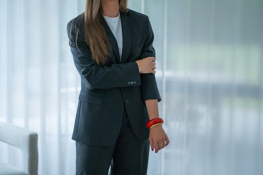 OVERSIZED DONKERGRIJZE BLAZER - PETRA