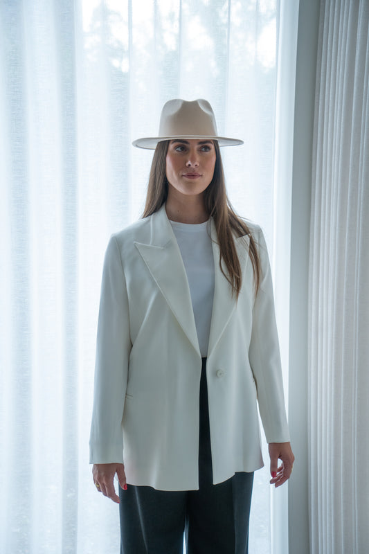 OVERSIZED WITTE BLAZER - MARGARITARI