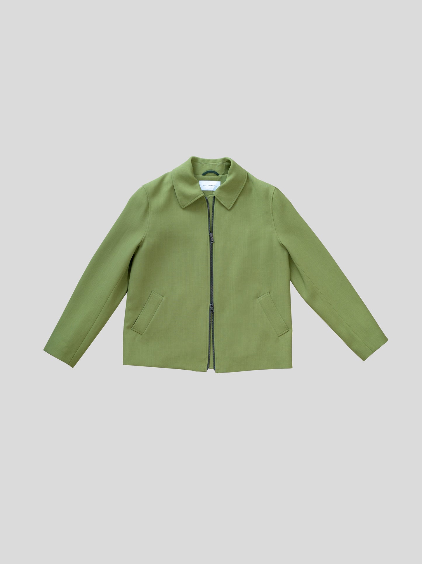 Rechte minimal groene blouson - lémoni